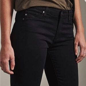 AG The Prima Mid-Rise Cigarette 27R Sateen Black Jeans LSN 1434-SBA